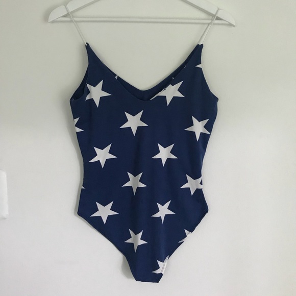 NWOT blue and white star body suit - Picture 2 of 2